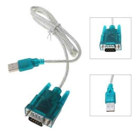 Cabo Conversor Porta Serial Rs Usb Azul Vga Machoxusb Mercadolivre