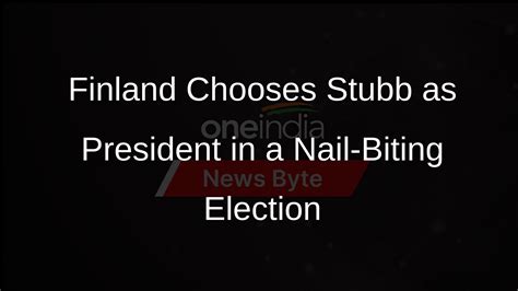 Alexander Stubb Wins Finlands Presidential Election Oneindia News