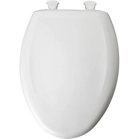 Bemis Elongated Closed Front Toilet Seat in Cotton White with Easy ...