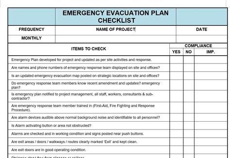 Checklist – Emergency Evacuation Plan – JtechDigi