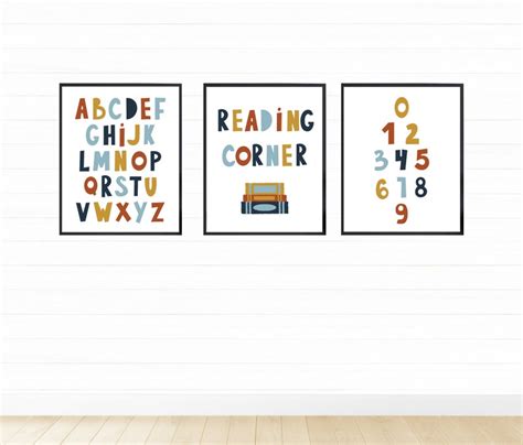 Reading Corner Printable Wall Art Digital Download Alphabet Etsy