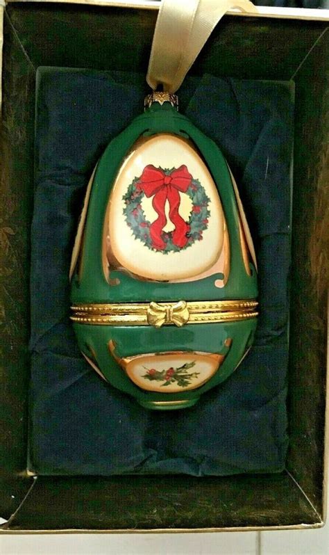 Mr Christmas Valerie Parr Hill Musical Egg Ornament Plays The Etsy