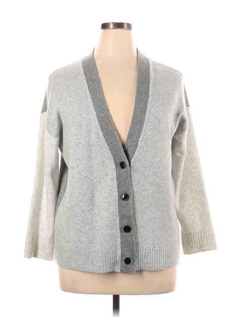 Talbots Color Block Gray Cardigan Size 1x Plus 19 Off Thredup