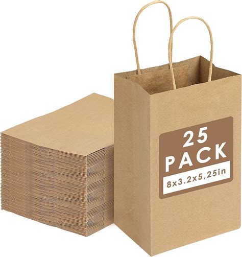 Amazon Moretoes Pcs Brown Paper Bags X X Inches Kraft