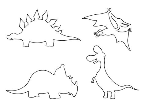 Three Dinosaurs With Different Shapes And Sizes