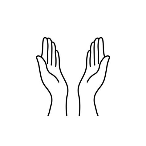 720 Drawing Of A Outline Praying Hands Stock Illustrations Royalty