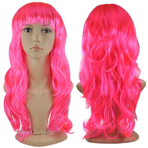 Womens Ladies Long Wavy Curly Fancy Dress Cosplay Wigs Pop Party Costume Full Ebay