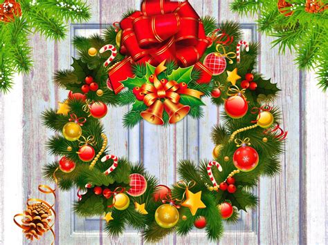 Christmas Wreath Wallpapers - Wallpaper Cave