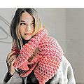 Snood Femme Tennessee Phil Tweed Et Phil Nuage Roses Et Ses Laines