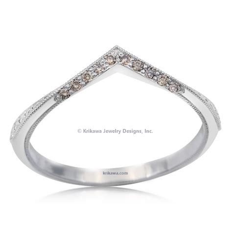 Custom Contoured Vintage Style Bead Set Wedding Band