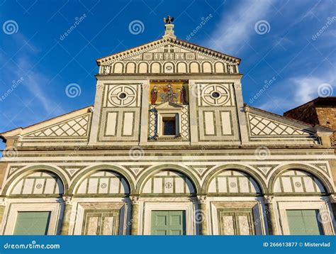 San Miniato Al Monte St Minias Auf Der Bergkirche In Florenz Stockbild