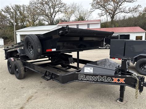 2026 RAWMAXX GDX16'X83" BUMPER PULL DUMP TRAILER 2-7000 LB AXLES JET