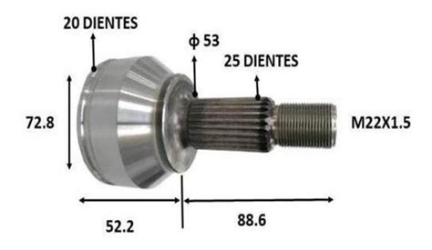 Espiga Lado Rueda Junta Homocinetica Rueda Ford Figo 2016 2017 2018