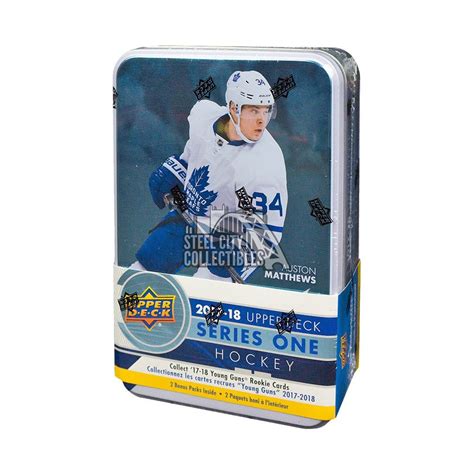 2017 18 Upper Deck Series 1 Hockey 12ct Tin Box Steel City Collectibles