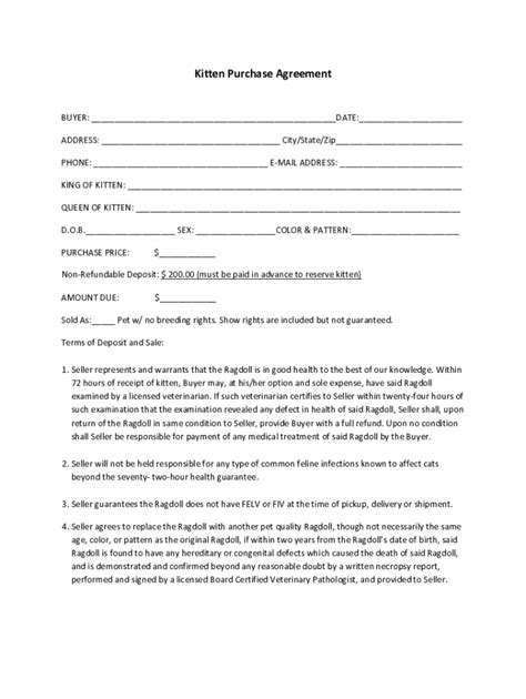 Fillable Online Fact Sheet How To Determine A Kitten S Sex Fax Email