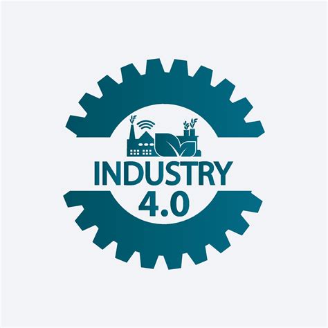 Industry 4.0 icon,logo factory,technology concept.vector illustration 2282942 Vector Art at Vecteezy