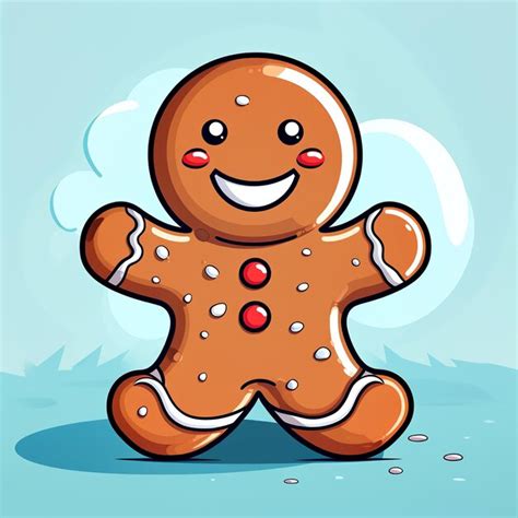 Funny Christmas Gingerbread Clipart AI Generated Premium AI Generated