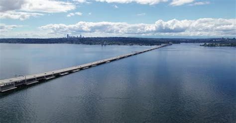 Lake Washington 520 Floating Bridge Aerial View, Stock Video - Envato ...