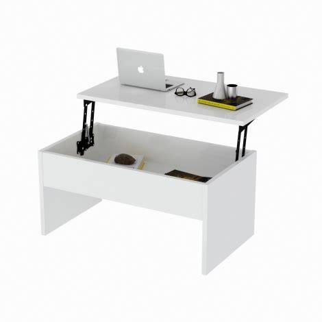 Table Basse Pliable Akilli X Cm Blanche Lumimania