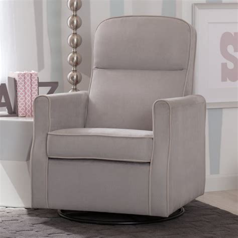 Delta Children Clair Slim Nursery Glider Swivel Rocker Chair Dove Gray