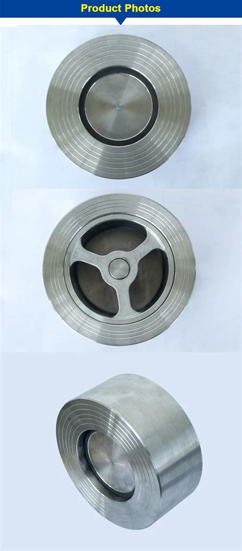 1 H71 Stainless Steel Sus304 316 316l Wafer Type Round Disc Check Valve