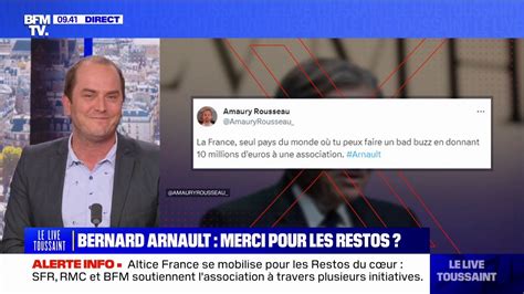 Don De Bernard Arnault Aux Restos Du C Ur Les R Actions Des D Put S