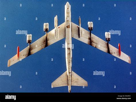 A B Stratofortress Aircraft Flies Overhead Near The Air Force