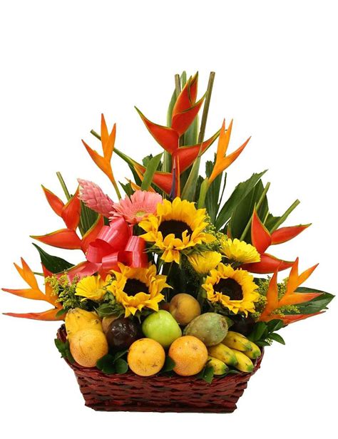 Arreglo Floral Ex Tico Con Frutas Santa Rosa Florister As En Bogot