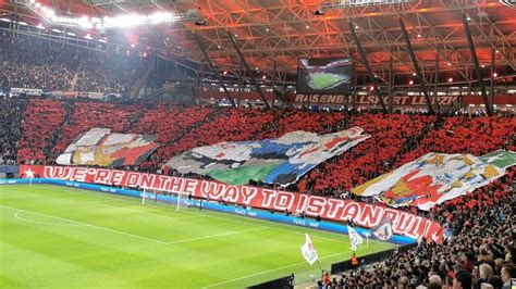 RB Leipzig Vs Manchester City I Choreo Champions League Hymne I Feb