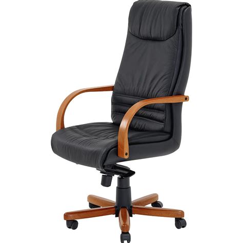 Fauteuil président synchrone JOHN MERISIER CUIR fleur corrigée