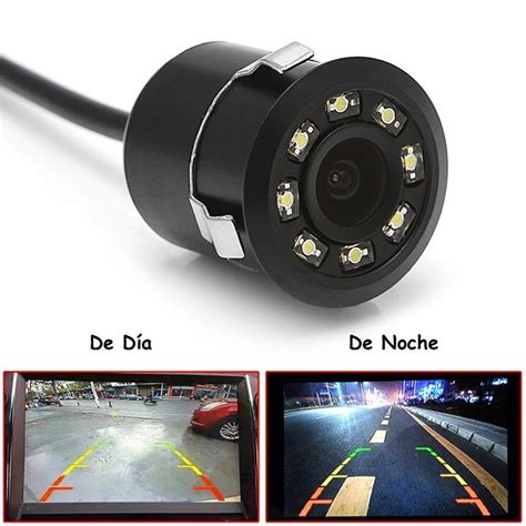 Cámara de Visión Trasera Impermeable Luz Led Coche Aparcamiento HD