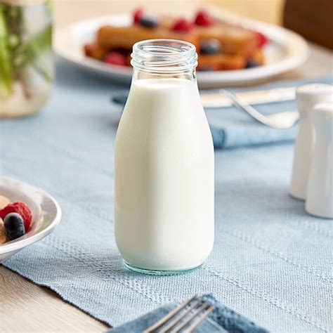 Acopa 10 Oz Glass Milk Bottle 12 Case Webstaurantstore