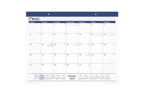 Mead® Basic 2025 15 Month Monthly Desk Pad Calendar Standard 21 3 4