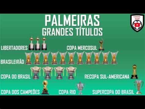 PALMEIRAS TÍTULOS Atualizado Fevereiro 2023 MAIS IMPORTANTES DE SUA