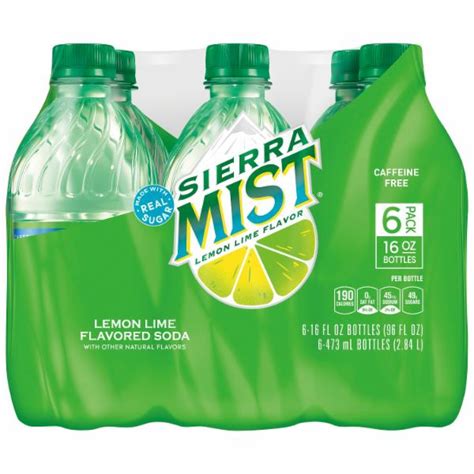 Sierra Mist Lemon Lime Flavored Soda SmartLabel