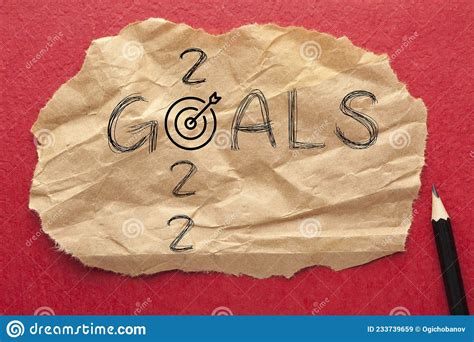 Goals 2022 Written On Highway Road To The Mountain Stock Photography