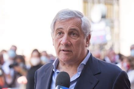 Antonio Tajani Vice President Forza Italia Editorial Stock Photo