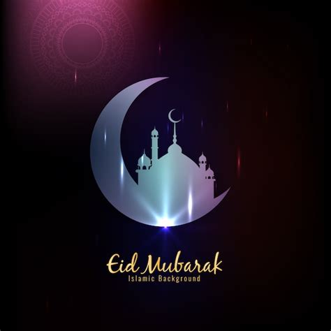 Abstrait Eid Mubarak Fond Religieux Islamique Vecteur Gratuite