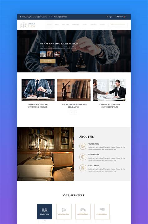 Top Responsive Html Lawyer Law Firm Website Templates