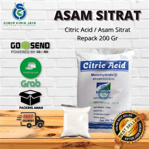 Jual Citric Acid Citrun Asam Sitrun Gr Shopee Indonesia