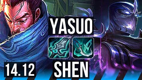 YASUO Vs SHEN MID 6k Comeback 900 Games 7 3 9 EUW Master 14