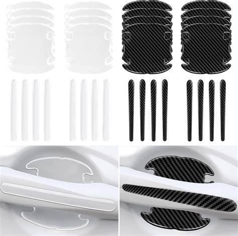 Amazon Besulen Car Door Handle Bowl Sticker Pcs Carbon Fiber