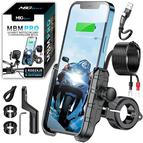 UCHWYT MOTOCYKLOWY NA TELEFON MOTOCYKL ŁADOWARKA MCK10 V2 MBM PRO za 79