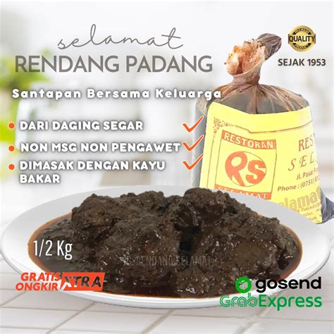 Jual Rendang Sapi Padang Selamat Shopee Indonesia