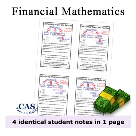 Financial Literacy Calculating Wages And Salaries Notes Financial