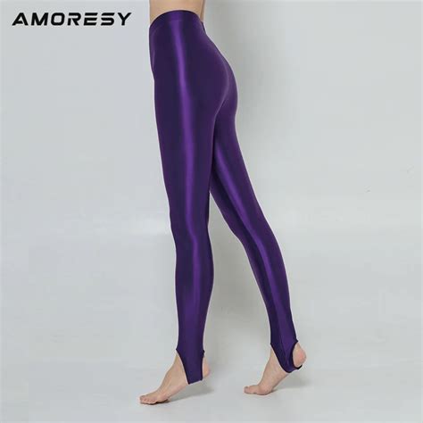 Shiny Wet Satin Leggings Satin High Pants Satin Stockings Satin