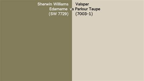 Sherwin Williams Edamame SW 7729 Vs Valspar Parlour Taupe 7003 1