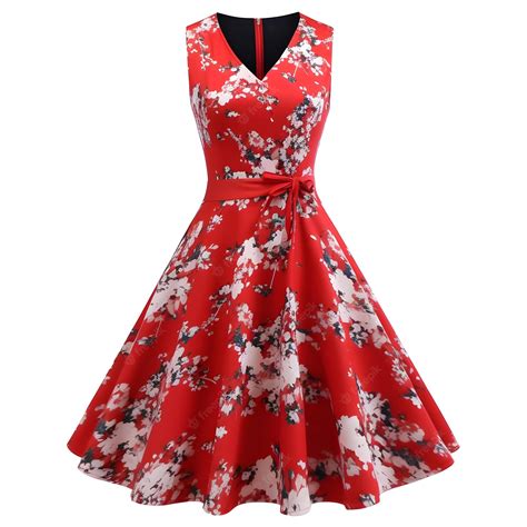 Premium Photo A Red Dress With A Floral Pattern
