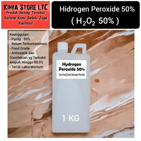 Jual H2o2 Hydrogen Peroxide 50 Food Grade 1kg Jakarta Barat Kimia Store Tokopedia