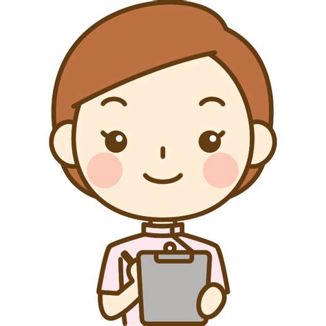 問診をする整体師のイラスト かわいい女性の無料イラスト『woman Illust』